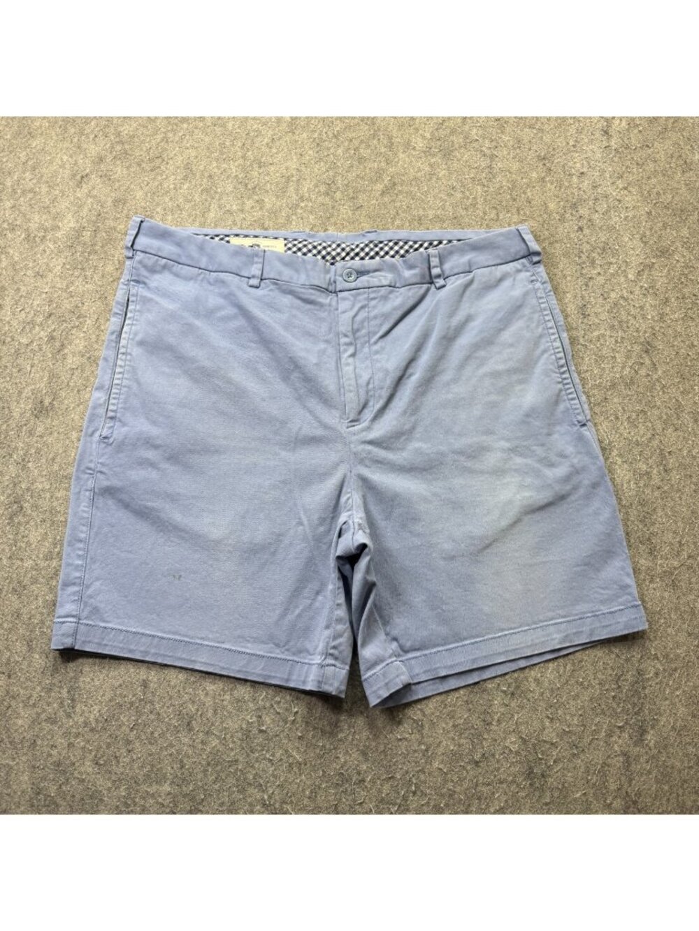 Onward Reserve Shorts Men 35 Blue Flat Front Stretch Twill 7" Chino
